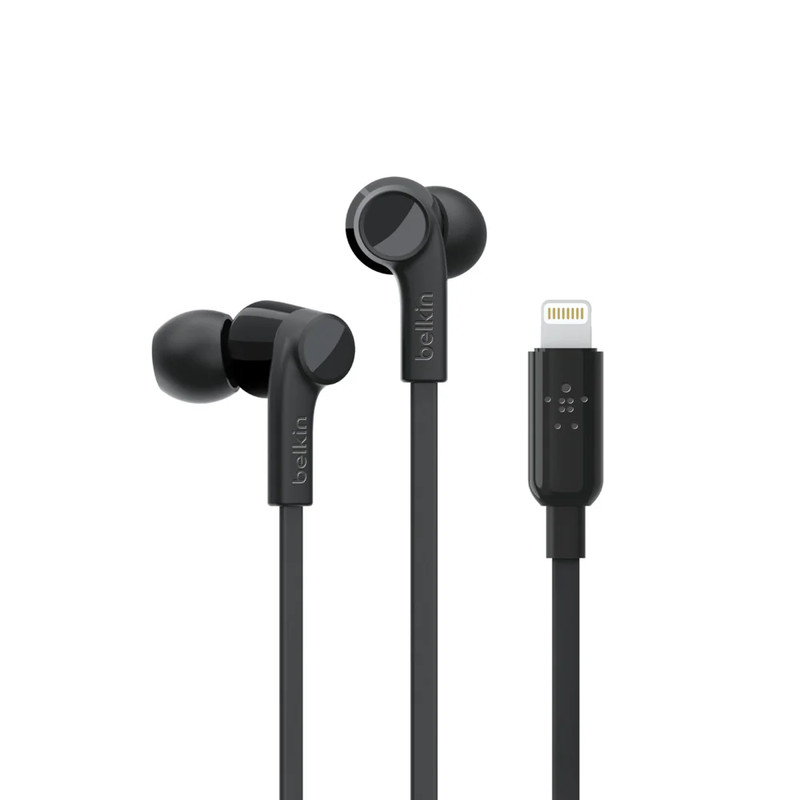 Belkin Rockstar headphones with Lightning Connector - Black - سماعة